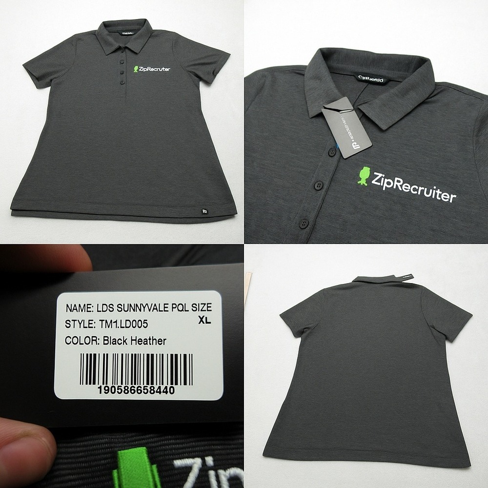 Travis Mathew Zip Recruiter Uniform Shirt Women XL Black Sunnyvale Employee‎ NEW